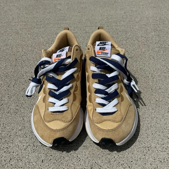 Nike X Sacai vaporwaffle Mens “Sesame Blue Void” - Picture 3 of 7